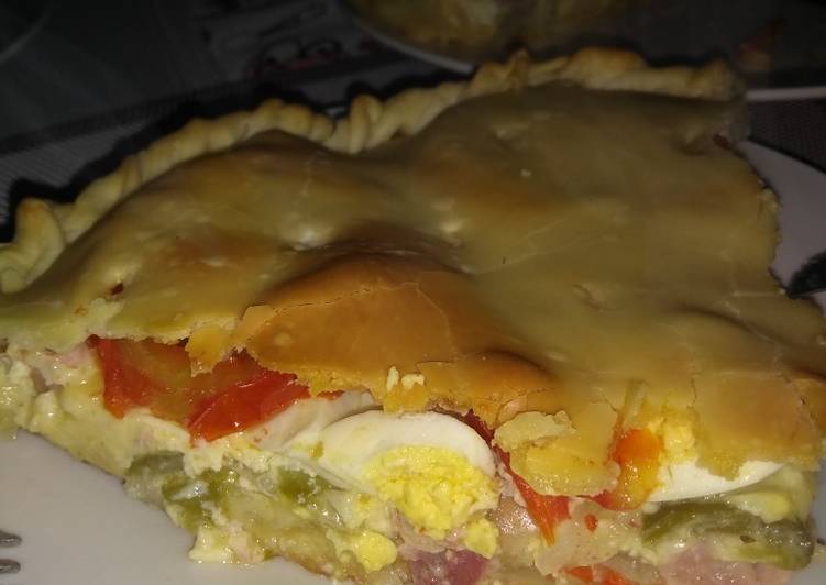 Cocina Hoy receta de tarta de jamón queso tomate y cebolla El